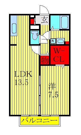 グリーンコート貝塚3号館(1LDK/1階)の間取り写真