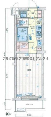 ルーブル新宿西落合八番館(1K/1階)の間取り写真