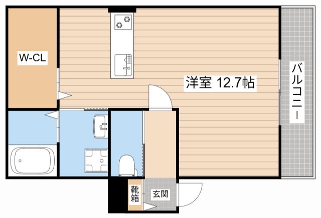 イストワール船町 I号館(ワンルーム/2階)の間取り写真