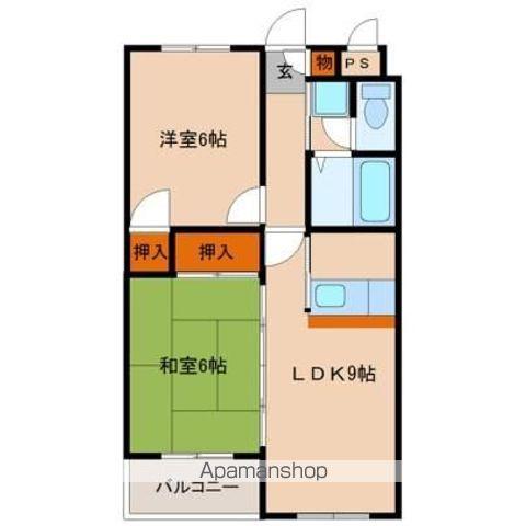 スカイパーク33(2DK/6階)の間取り写真