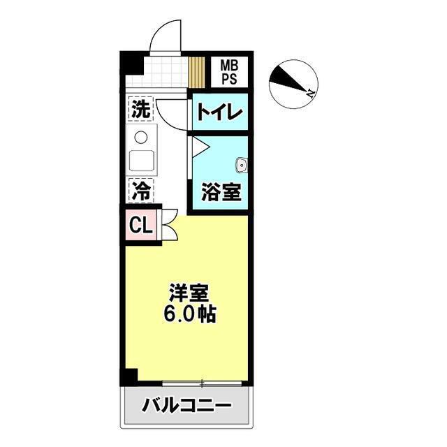 ライフピアモア大船(1K/3階)の間取り写真