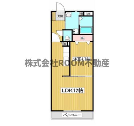 サンパティーク(1LDK/3階)の間取り写真