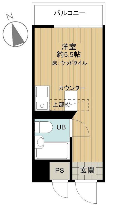 トップ中野第2(ワンルーム/3階)の間取り写真