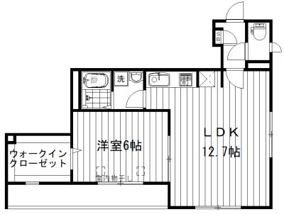 ソノリテ(1LDK/2階)の間取り写真