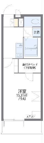 レオパレスNYOI III(1K/1階)の間取り写真