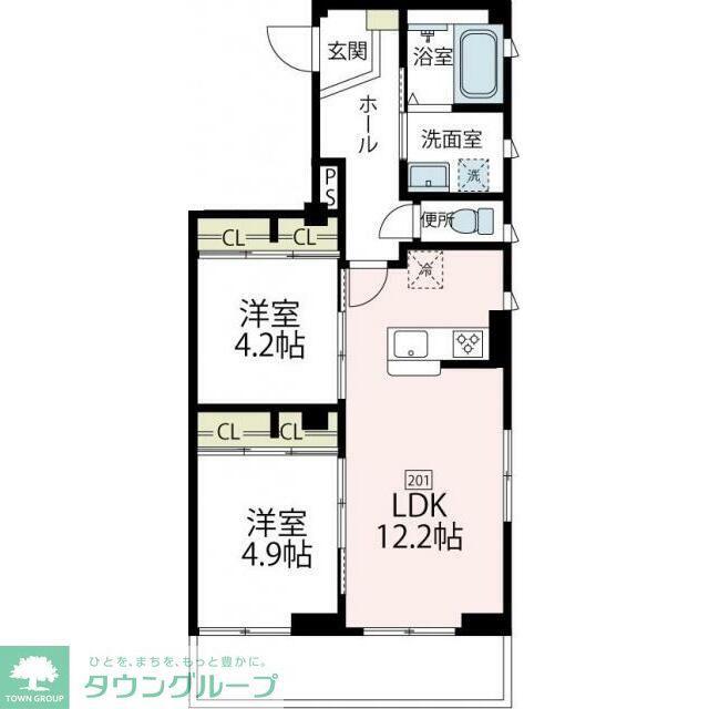 リストーロ.K(2LDK/3階)の間取り写真