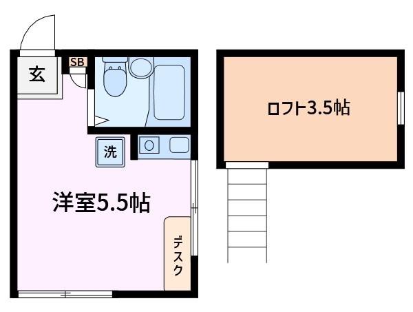 プレシャス北千住(ワンルーム/2階)の間取り写真