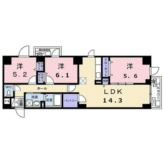 シエラ クレスト(3LDK/2階)の間取り写真
