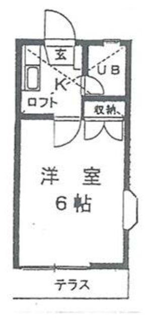メゾンローゼA(1K/1階)の間取り写真