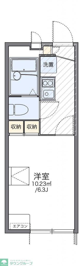 レオパレス青砥(1K/1階)の間取り写真