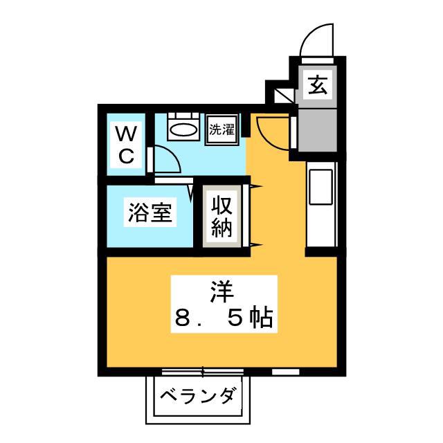 AEMIハイツ(ワンルーム/1階)の間取り写真