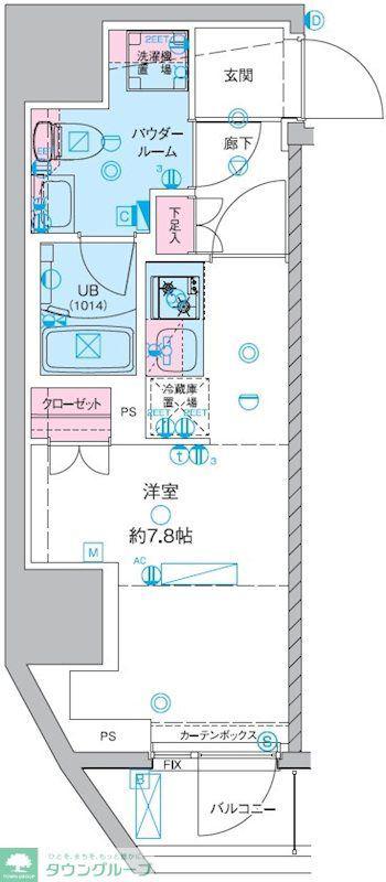 GENOVIA三郷駅前(ワンルーム/1階)の間取り写真