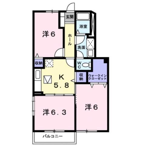 パルテール(3K/1階)の間取り写真