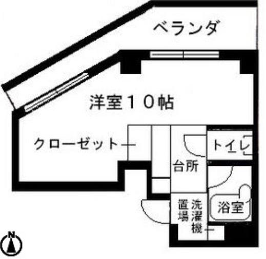 ナンバOMマンション(1K/5階)の間取り写真