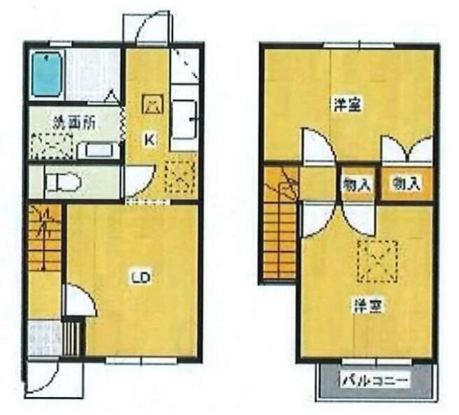 ドルフ水元(2LDK/1階)の間取り写真
