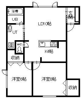 パークコート SHINKOU(2LDK/2階)の間取り写真