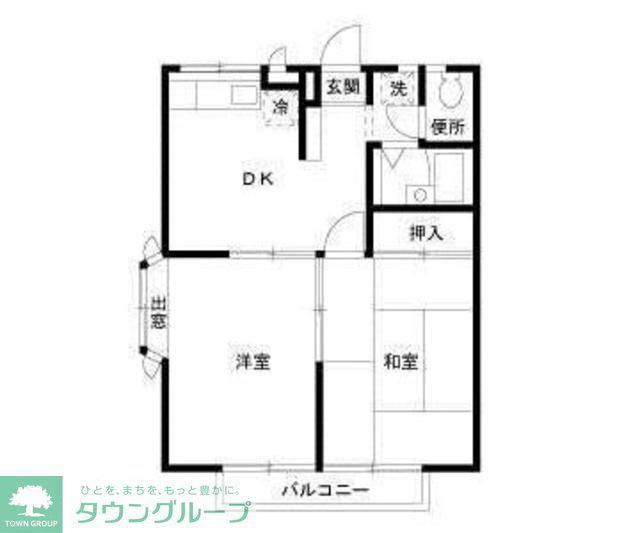 エクセレント杉II(2DK/2階)の間取り写真