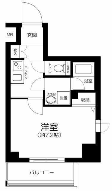 アプレシティ豊島園(1K/3階)の間取り写真