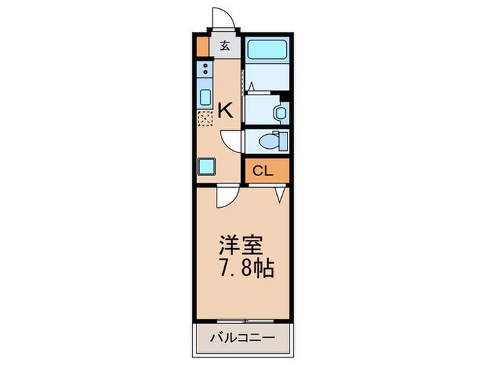 GREEN TERRACE MEJIRO(1K/3階)の間取り写真