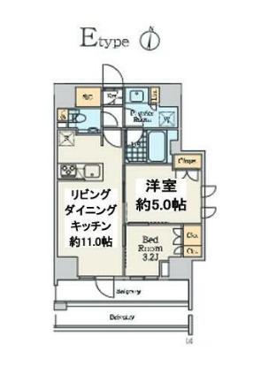 クレストコート中野富士見町(2LDK/3階)の間取り写真