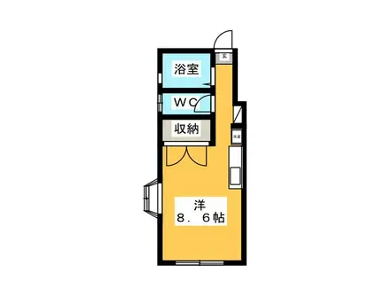 コーポひろ(ワンルーム/1階)の間取り写真