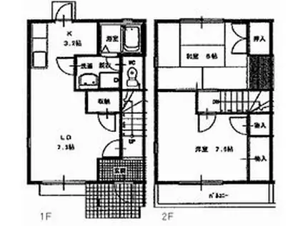 メゾネットS(2LDK/1階)の間取り写真
