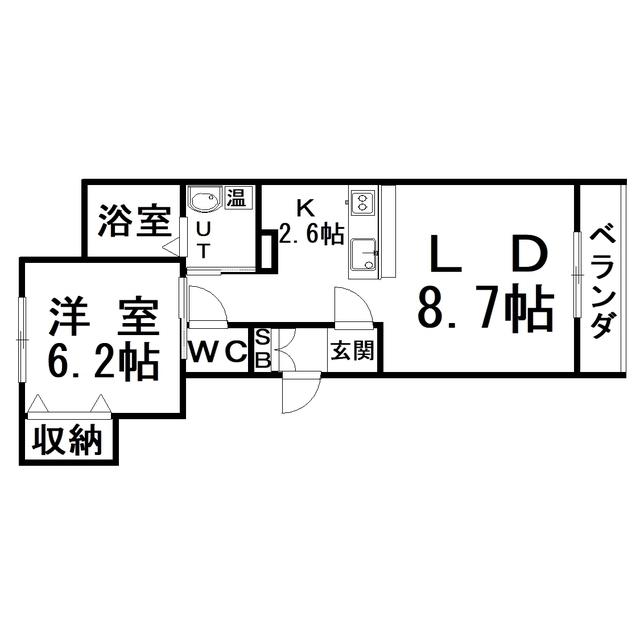 セント・ウレア(1LDK/2階)の間取り写真