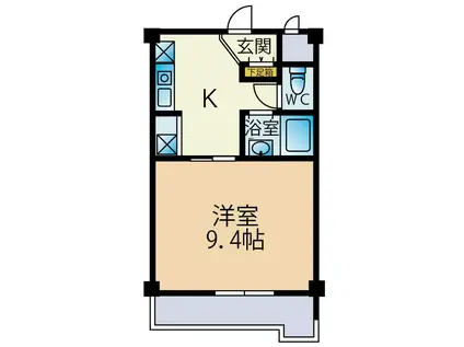 本山マンション(1K/1階)の間取り写真