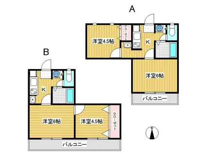 スイングN4(2K/2階)の間取り写真