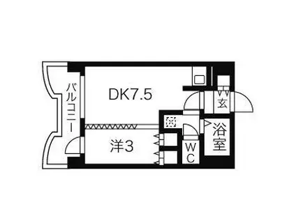 札幌ビオス館(1DK/14階)の間取り写真