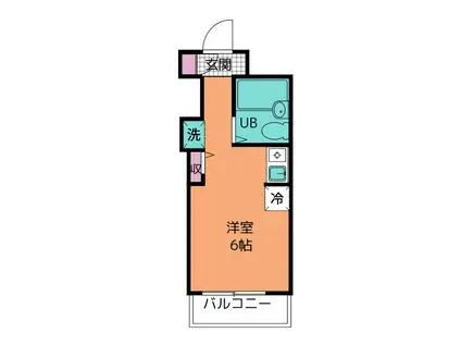 コンフォート長津田(ワンルーム/2階)の間取り写真
