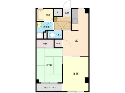 ファースト21(2DK/3階)の間取り写真