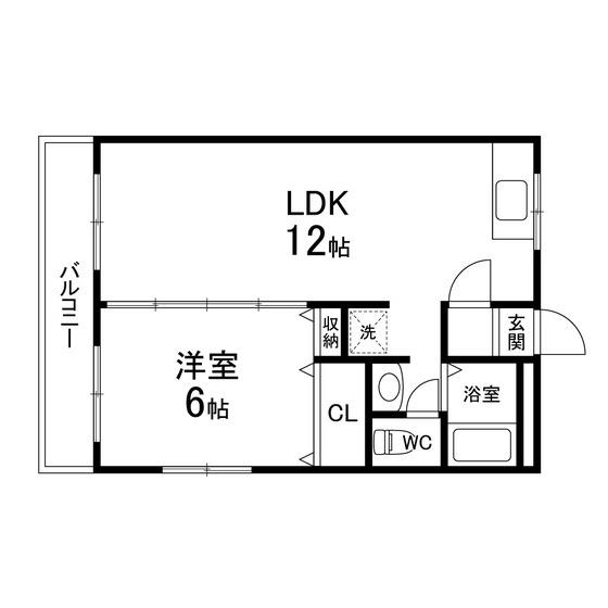 日昭川平ビル(1LDK/4階)の間取り写真