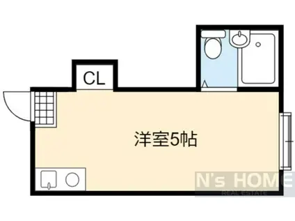 ジオナ深江橋(ワンルーム/7階)の間取り写真