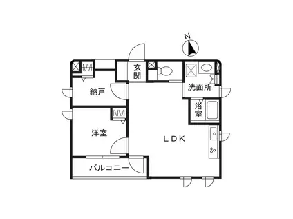 PLUS DOOR NAKANO(1SLDK/4階)の間取り写真