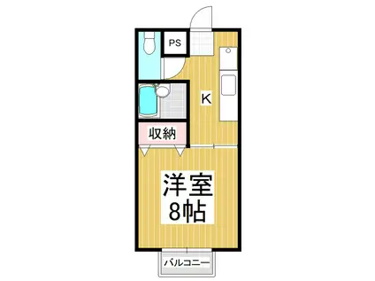 高田ユニバース(1K/1階)の間取り写真