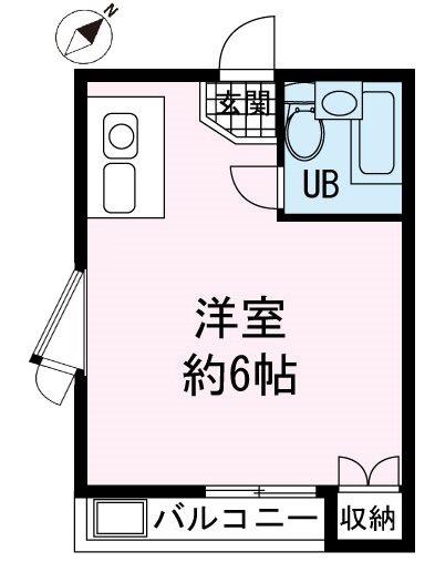 レスパーニャよしのB(ワンルーム/2階)の間取り写真