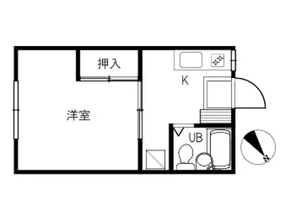 メゾンNAO(1K/2階)の間取り写真