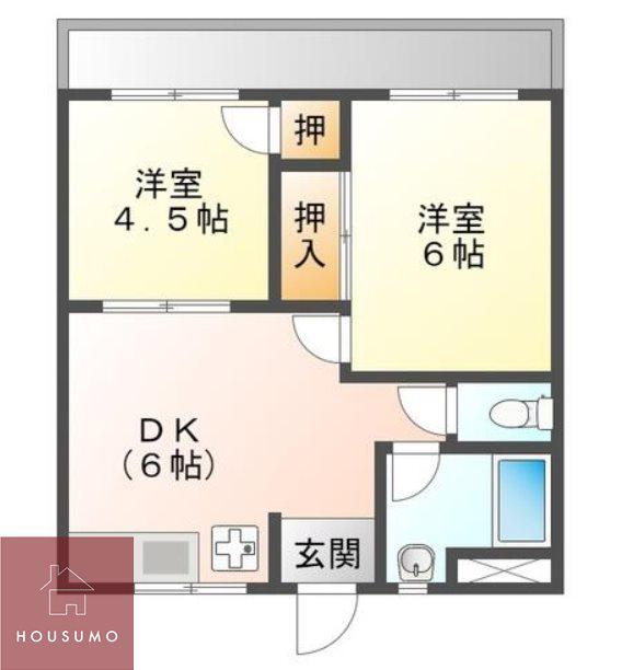 コーポラスサカエ(3DK/3階)の間取り写真