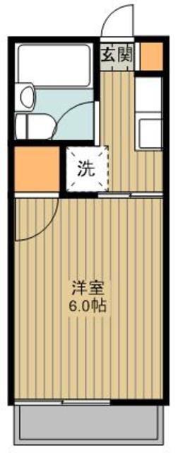 ハイツサイモン(1K/1階)の間取り写真