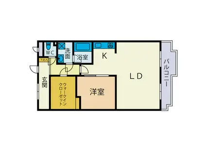 ラ・リヴィエールかしわ台(1LDK/4階)の間取り写真