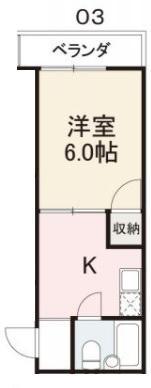 コート築地(1K/3階)の間取り写真