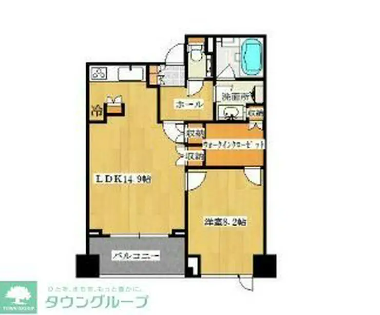 恵比寿パークハウス 7階階 間取り