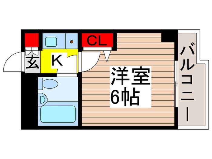 メゾン行徳(1K/3階)の間取り写真