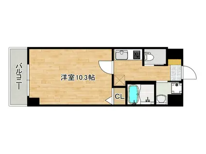 BOARDWALK府中(1K/4階)の間取り写真