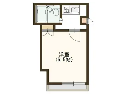 センチュリー21(1K/2階)の間取り写真