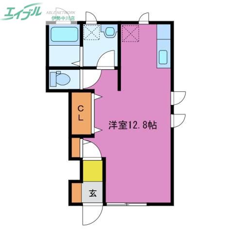 アートマンション(ワンルーム/1階)の間取り写真