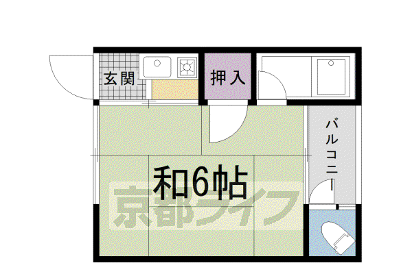 ヒサマツ荘(ワンルーム/1階)の間取り写真