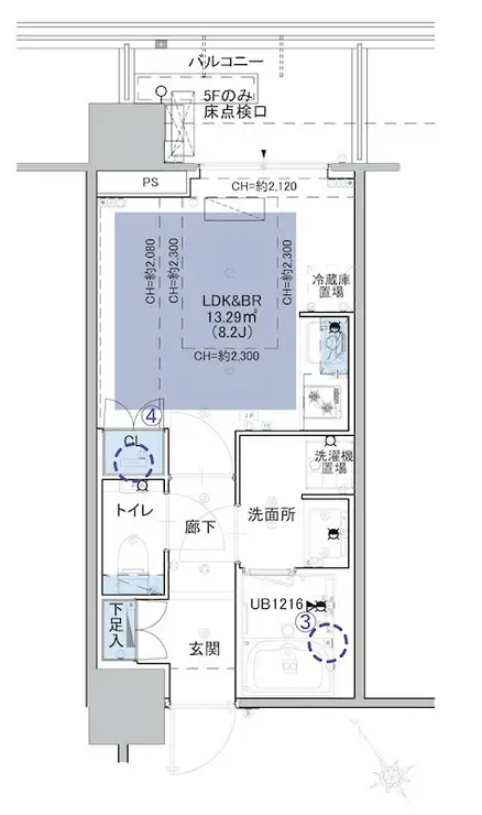シティタワー新宿 17階階 間取り