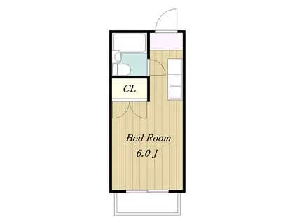 アゼリアガーデンズ柿生(1K/1階)の間取り写真